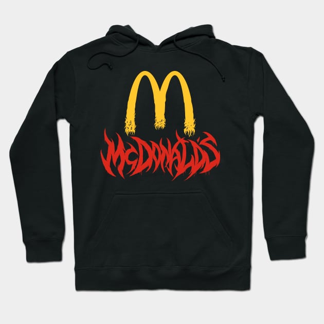 Brutal Burger Death Metal Logo Hoodie by UnluckyDevil